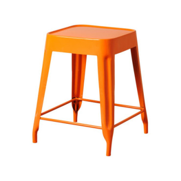 Tabouret Laqué Orange Jammin