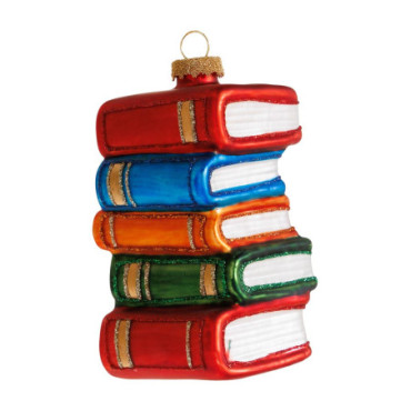 Boule De Noel Pile De Livres