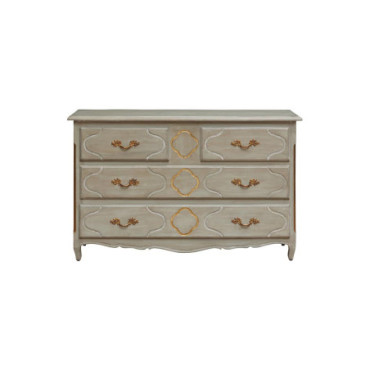 Commode Verte Et Dorures 4 Tiroirs Florinda