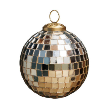 Grande Boule De Noel Dorée Disco