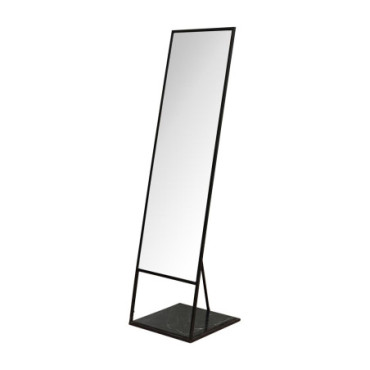 Miroir Sur Pied Base Marbre Noir