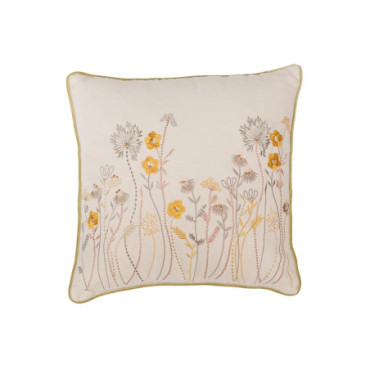 Coussin Brodé Champêtre