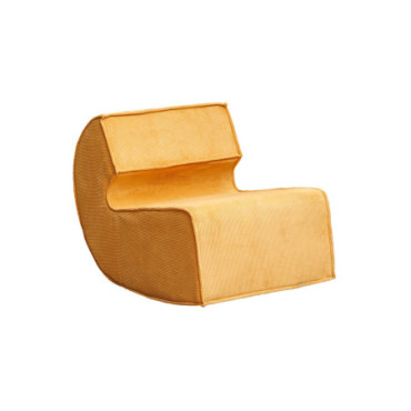 Fauteuil Joy Côtelé Ocre