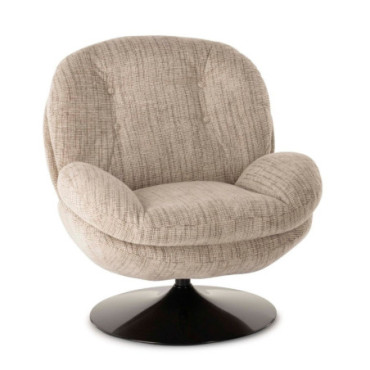 Fauteuil Memento Chiné Beige Pied Noir