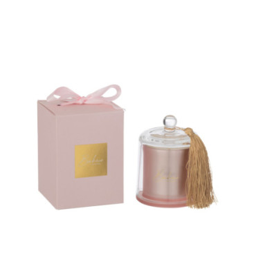 Bougie Parfumee Cloche Bonheur Rose S -30Heures