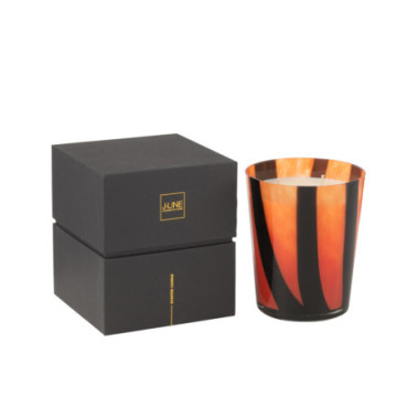 Bougie Parfumee Noa Lignes Orange M-68Heures