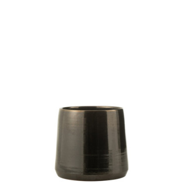 Cachepot Rond Terra Brillant Or Extra Large