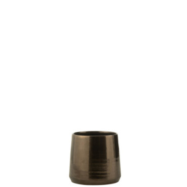 Cachepot Rond Terra Brillant Or M