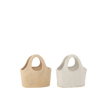 Sac Porcelaine Blanc / Beige S