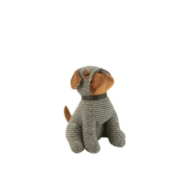 Cale-Porte Chien Carreaux Polyester Noir / Brun M