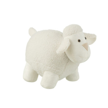 Cale-Porte Mouton Polyester Blanc Large