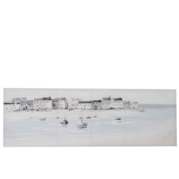 Tableau Port Canevas Antique Blanc / Bleu