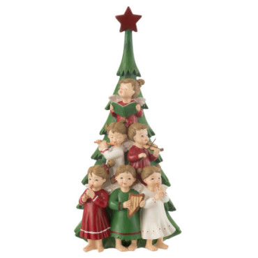 Anges Chorale Sapin Resine Mix