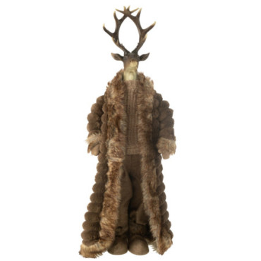 Cerf Debout Veste Resin / Textile Brun Large