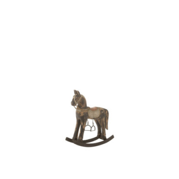 Cheval A Bascule Bois De Manguier / Metal Mix S