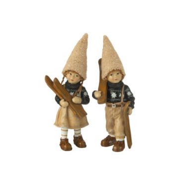 Enfants Ski Resin Brun Large