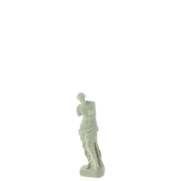 Statue Femme Grecque Resine Velours Menthe