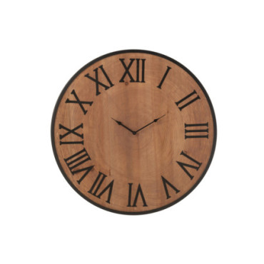 Horloge Murale Nue Mdf / Fer Naturel Large