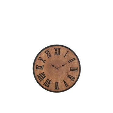 Horloge Murale Nue Mdf / Fer Naturel S