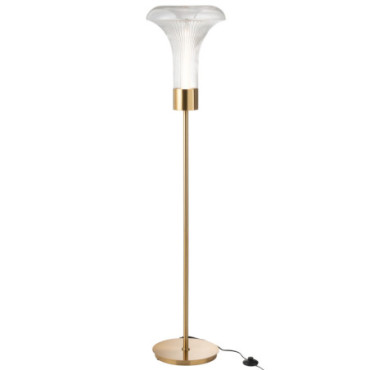 Lampadaire Led Or Metal / Or Transparent