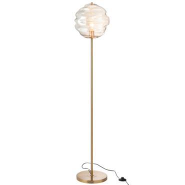 Lampadaire Ruche Verre Cognac Clair