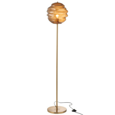 Lampadaire Ruche Verre Marron