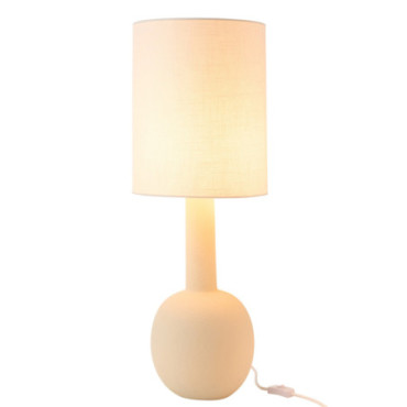 Lampe Abat-Jour Pierre Beige / Blanc