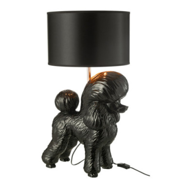 Lampe Caniche Resine Nori