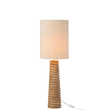 Lampe Filetage Bois D'Ailanthus Naturel Gris