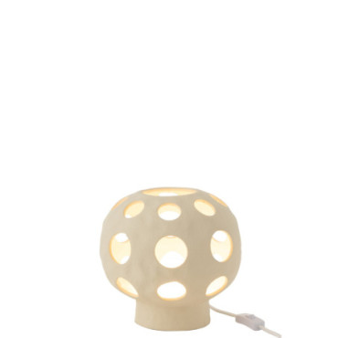 Lampe Globe Pierre Beige