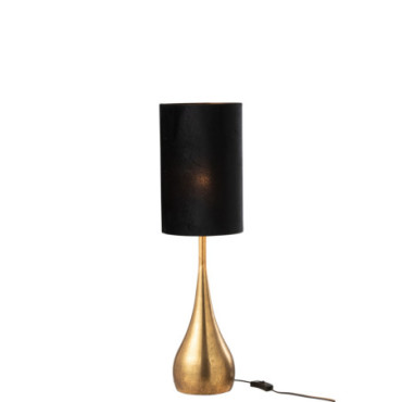 Lampe Goutte Fer / Velours Or / Noir S