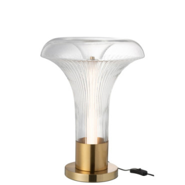 Lampe Led Or Metal / Verre Transparent