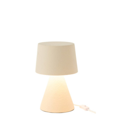 Lampe Petit Abat-Jour Pierre Beige