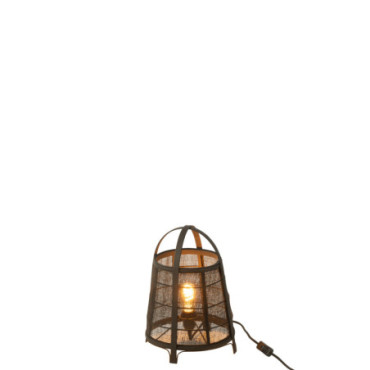 Lampe Rya Coton / Bambou Noir S