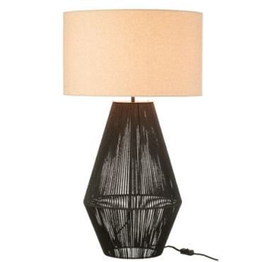 Lampe Striing Metal / Papier Noir