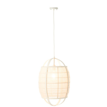 Lampe Suspendue Ion Lin / Bambou Blanc S