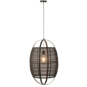 Lampe Suspendue Ion Lin / Bambou Noir Large