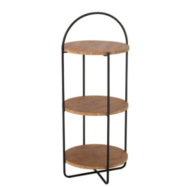 Etagere Mia Mdf / Fer Naturel Noir