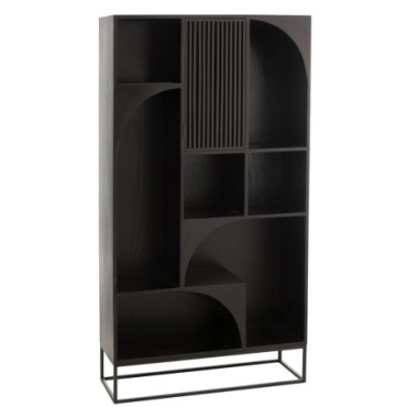 Etagere Mode Bois De Manguier / Mdf Noir