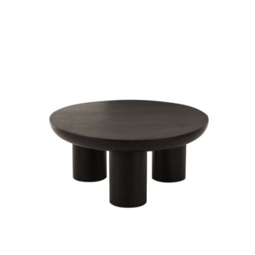 Table Basse Trio Bois De Manguier Noir