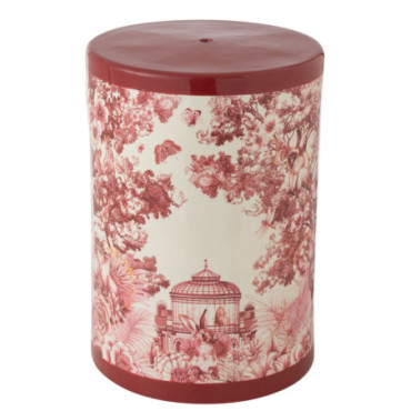 Tabouret Moriko Porcelaine Rouge / Blanc