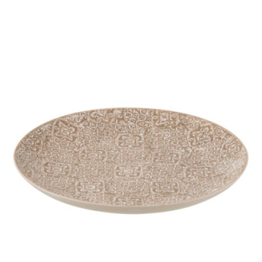 Assiette Decorative Wabi Porcelaine Beige / Blanc