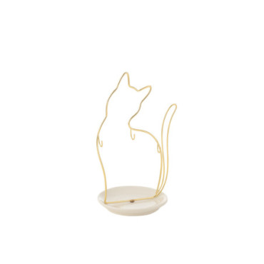 Mangeoire Chat Bol Porcelaine / Metal Large