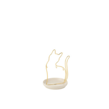 Mangeoire Chat Bol Porcelaine / Metal S