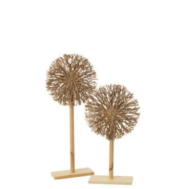 Decoration Sur Pied Bois Arbre A The Naturel x2