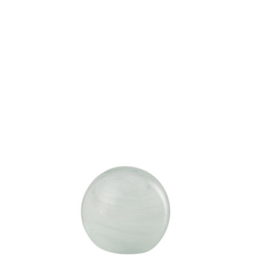 Presse-Papier Twister Rond Verre Blanc S