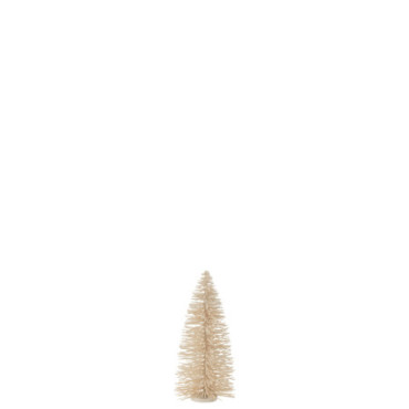 Sapin De Noël Décoratif Paillettes Bois Blanc M