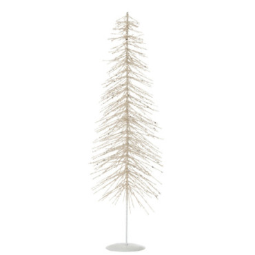 Sapin De Noël Décoratif Paillettes Métal / Plastique Blanc / Argenté Large