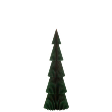 Sapin De Noël Pliable Papier Vert Fonce / Cuivre M