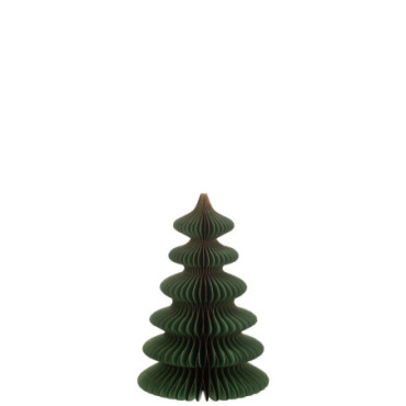 Sapin De Noël Vagues Papier Vert Fonce / Cuivre S